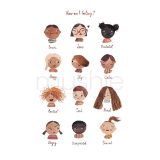 瑪雅邁麥【在台現貨】Mushie寶寶情緒認知海報(A3)尺寸